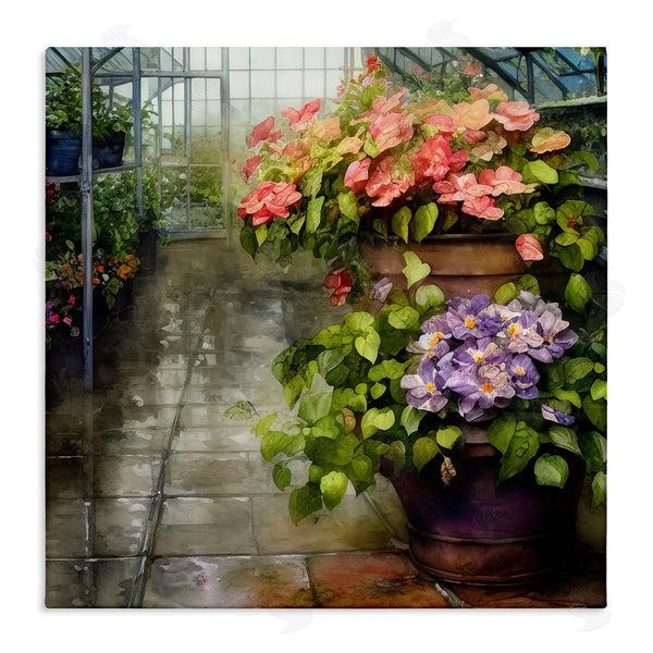 stupell industries Alpenglow Workshop | Spring Blossoms Greenhouse Garden Wall Art