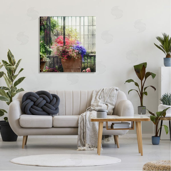 Stupell Industries Alpenglow Workshop | Sunlit Potted Plants Greenhouse Wall Art