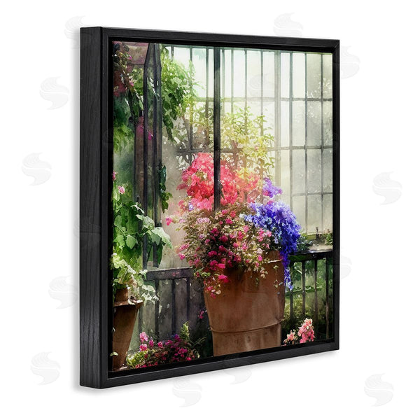 Stupell Industries Alpenglow Workshop | Sunlit Potted Plants Greenhouse Wall Art