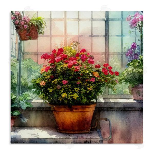 stupell industries Alpenglow Workshop | Vivid Flower Blooms Greenhouse Wall Art