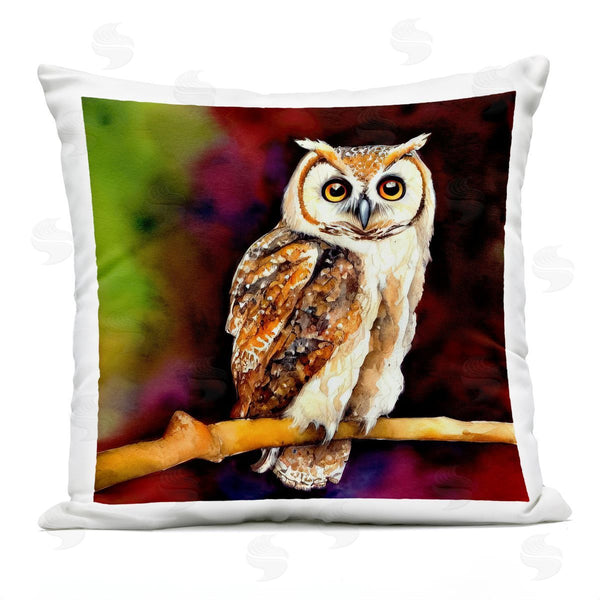 Stupell Industries Alpenglow Workshop | Vivid Owl Woodland Wildlife Printed Throw Pillow