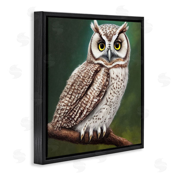 Stupell Industries Alpenglow Workshop | Yellow Eyed Owl Gaze Wall Art