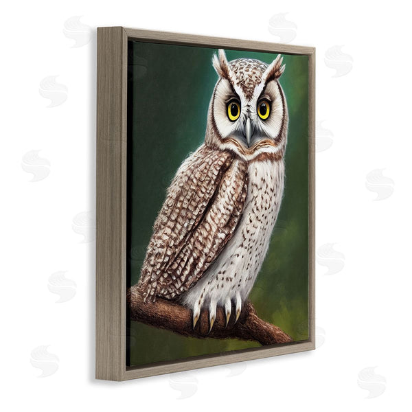 Stupell Industries Alpenglow Workshop | Yellow Eyed Owl Gaze Wall Art
