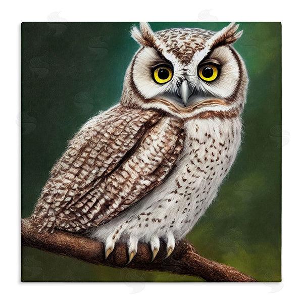 stupell industries Alpenglow Workshop | Yellow Eyed Owl Gaze Wall Art