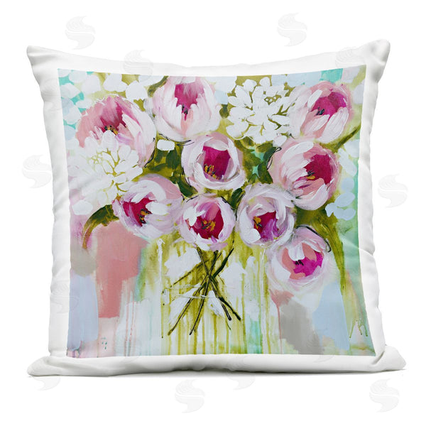 Stupell Industries Amanda Brooks | Abstract Peony Cluster Printed Throw Pillow