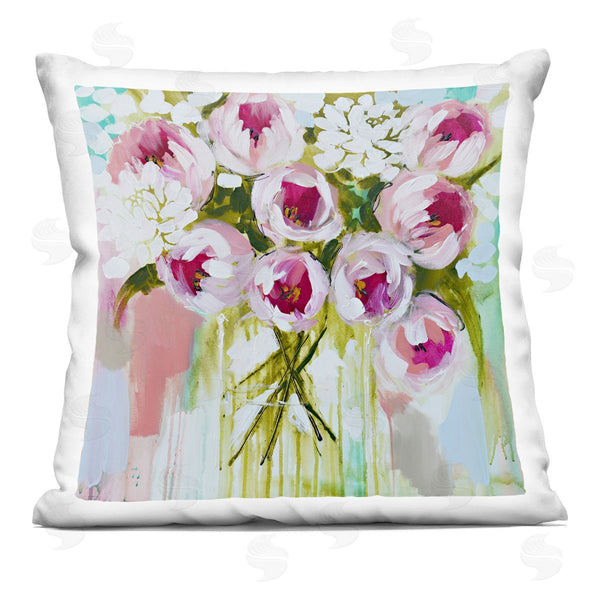 stupell industries Amanda Brooks | Abstract Peony Cluster Printed Throw Pillow
