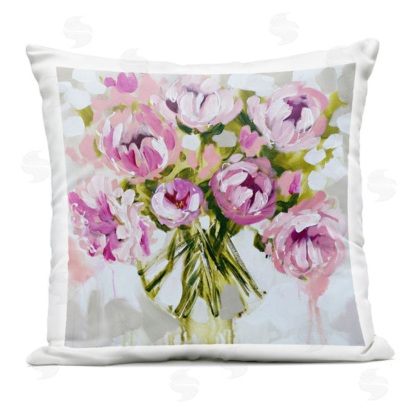 Stupell Industries Amanda Brooks | Bundle Of Daubed Peonies Printed Throw Pillow