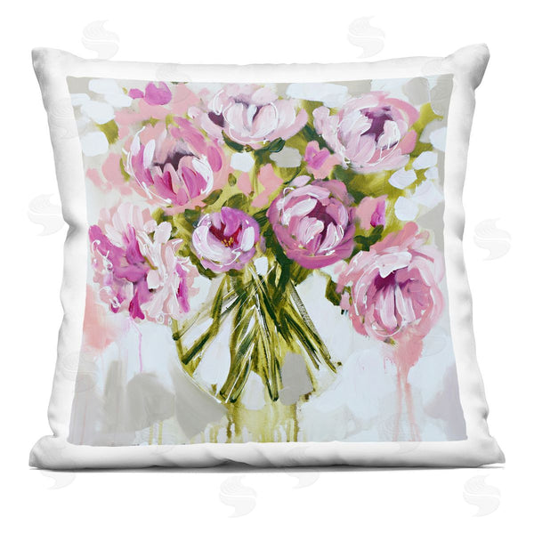 stupell industries Amanda Brooks | Bundle Of Daubed Peonies Printed Throw Pillow