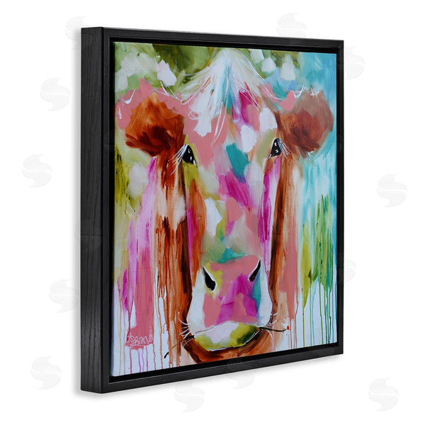 Stupell Industries Amanda Brooks | Expressionist Vibrant Cow