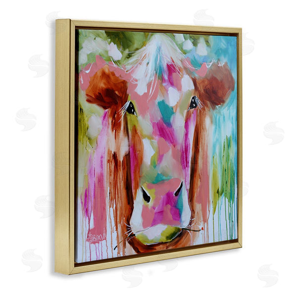 Stupell Industries Amanda Brooks | Expressionist Vibrant Cow