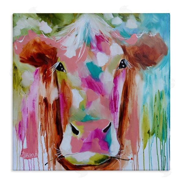 stupell industries Amanda Brooks | Expressionist Vibrant Cow