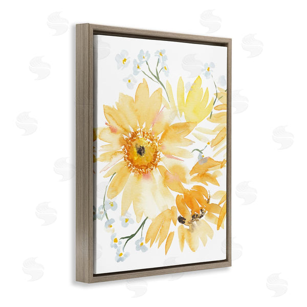 Stupell Industries Amanda Cook | Yellow Brushed Flowers