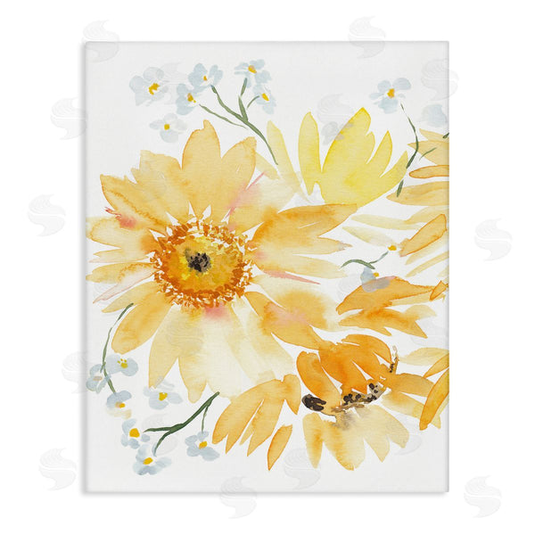 stupell industries Amanda Cook | Yellow Brushed Flowers