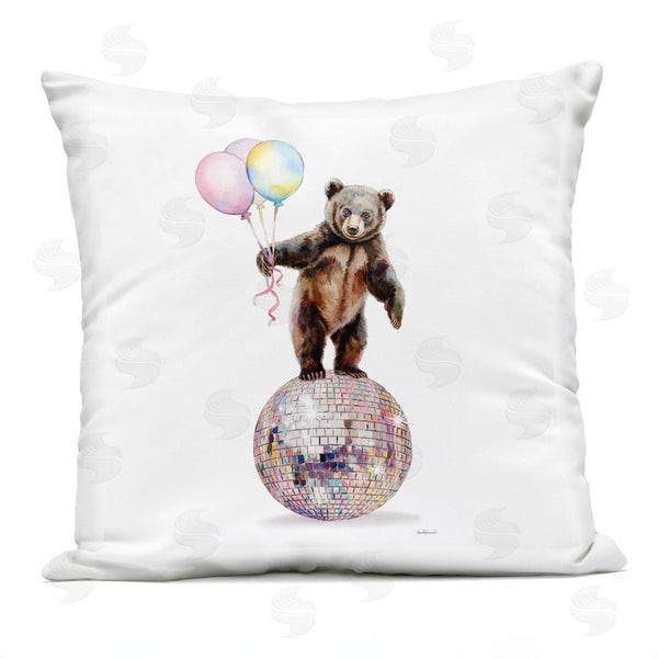 Stupell Industries Amanda Greenwood | Bear & Balloons Disco Printed Throw Pillow