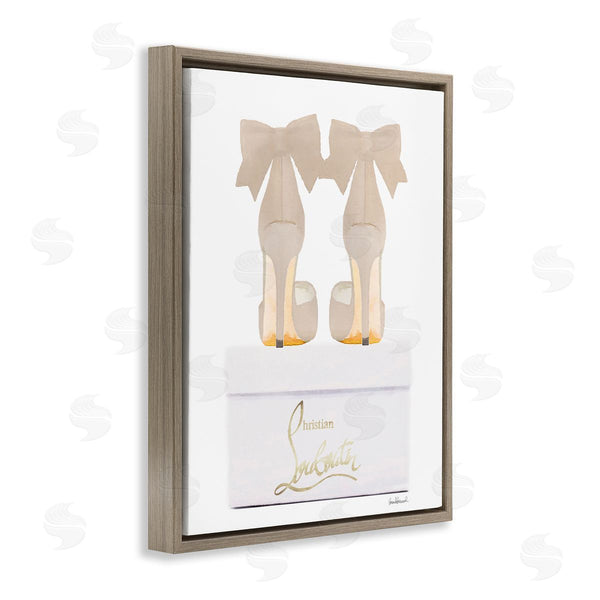 Stupell Industries Amanda Greenwood | Beige Bow Heels Wall Art