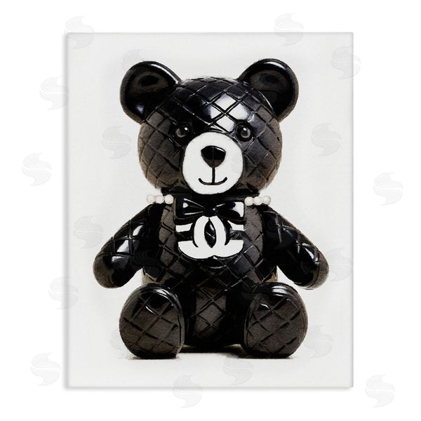 Stupell Industries Amanda Greenwood | Black Glam Teddy Bear