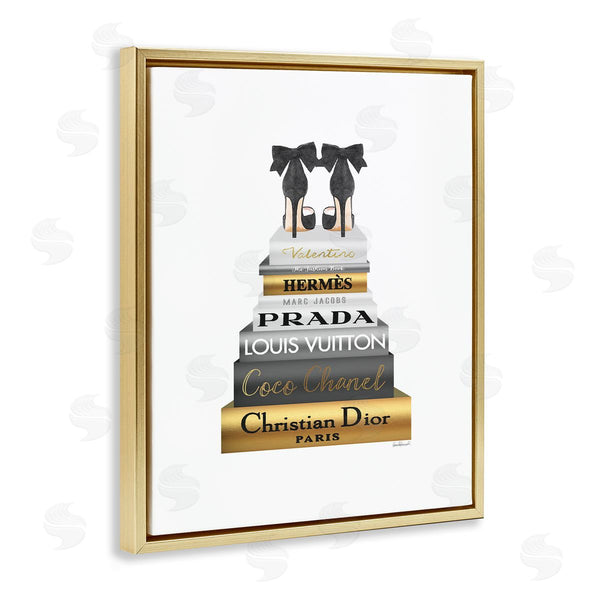 Stupell Industries Amanda Greenwood | Black Heels Gold Bookstack