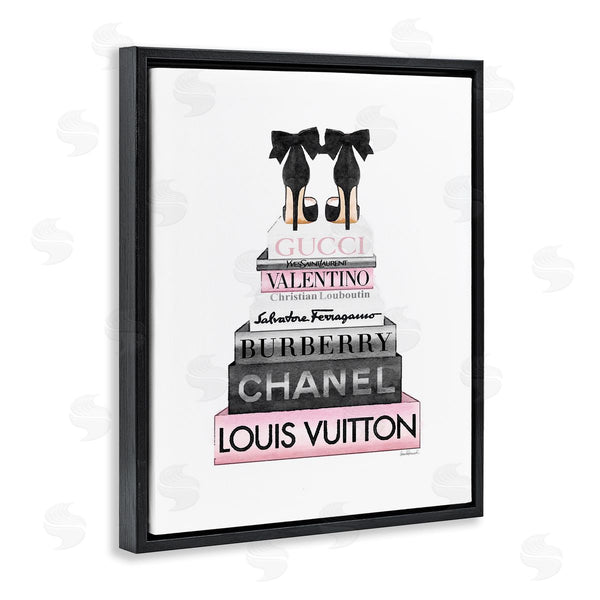 Stupell Industries Amanda Greenwood | Black Heels Pink Bookstack