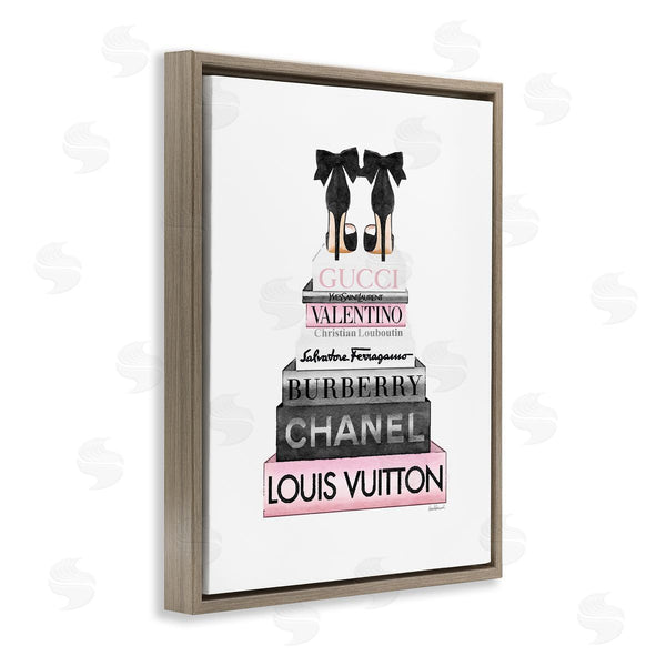 Stupell Industries Amanda Greenwood | Black Heels Pink Bookstack