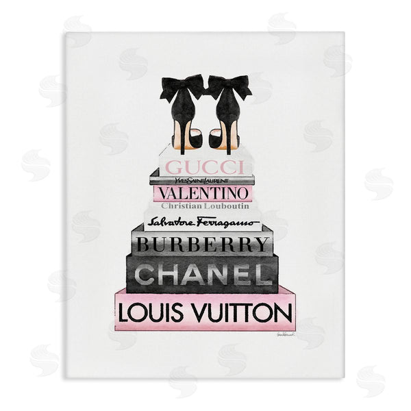 stupell industries Amanda Greenwood | Black Heels Pink Bookstack