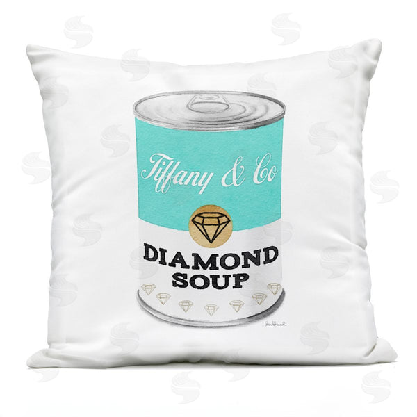 Stupell Industries Amanda Greenwood | Blue Fashion Condensed Diamond Soup Glam Pop Printed Throw Pillow