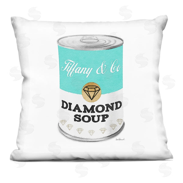 stupell industries Amanda Greenwood | Blue Fashion Condensed Diamond Soup Glam Pop Printed Throw Pillow