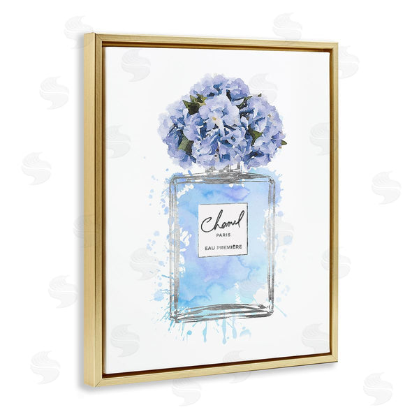 Stupell Industries Amanda Greenwood | Blue Flowers Perfume Bottle