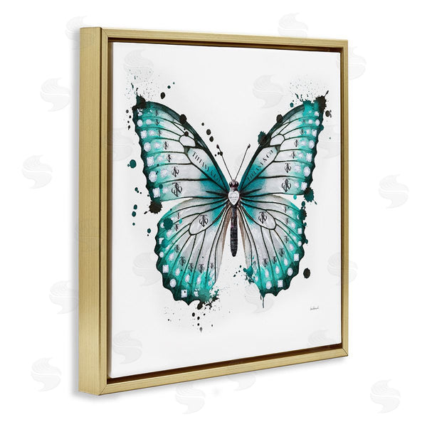 Stupell Industries Amanda Greenwood | Blue Glam Butterfly