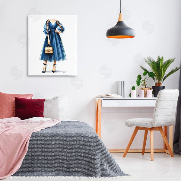 Stupell Industries Amanda Greenwood | Blue Gown Fashion Girl Wall Art