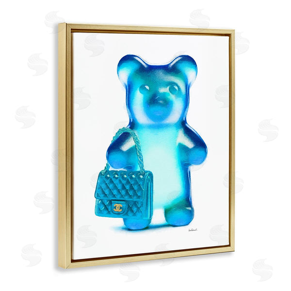 Stupell Industries Amanda Greenwood | Blue Trendy Bear & Bag