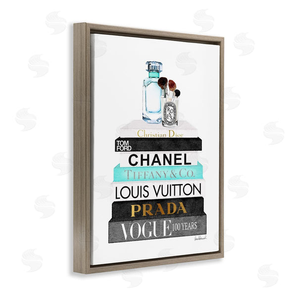 Stupell Industries Amanda Greenwood | Bookstack With Beauty Brushes