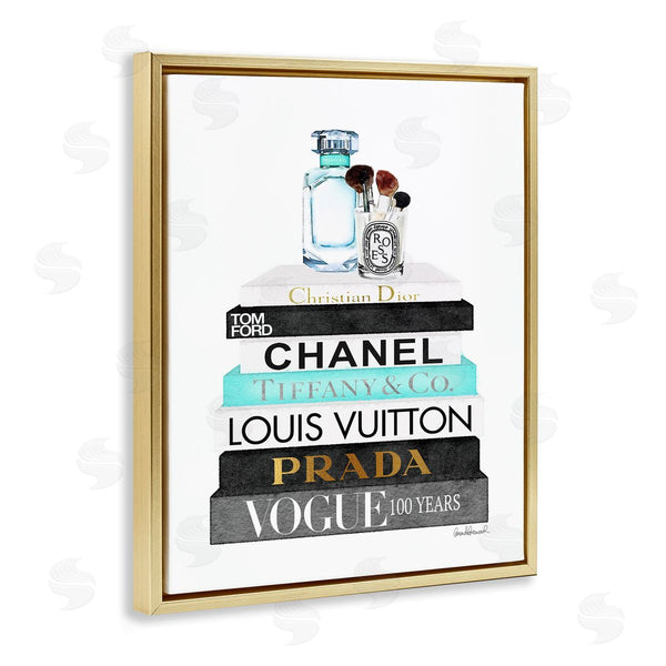 Stupell Industries Amanda Greenwood | Bookstack With Beauty Brushes