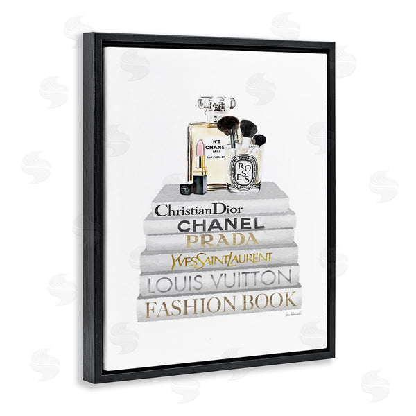 Stupell Industries Amanda Greenwood | Bookstack With Makeup Accessories