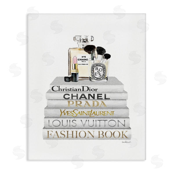 stupell industries Amanda Greenwood | Bookstack with Makeup Accessories