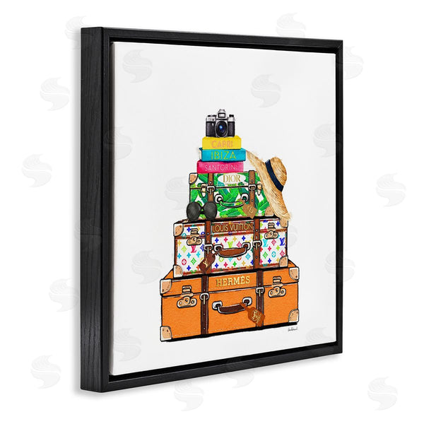 Stupell Industries Amanda Greenwood | Bright Glam Travel Cases Wall Art