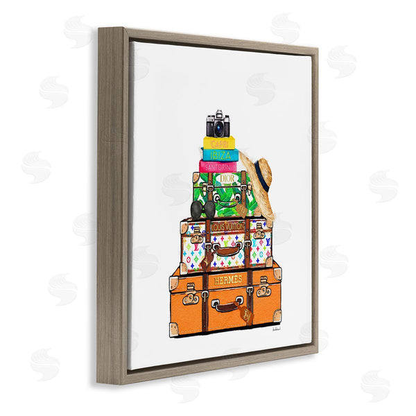 Stupell Industries Amanda Greenwood | Bright Glam Travel Cases Wall Art
