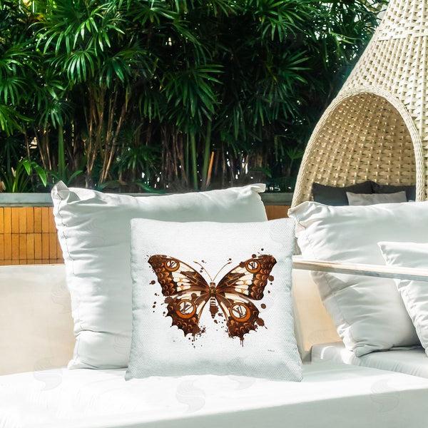 Stupell Industries Amanda Greenwood | Brown Glam Butterfly Printed Throw Pillow