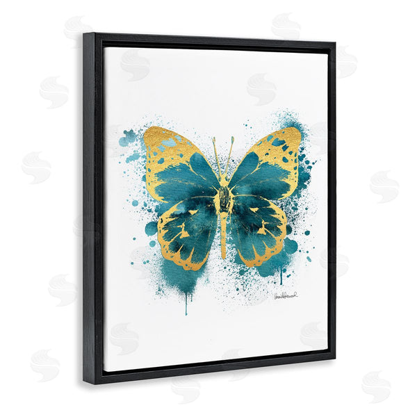 Stupell Industries Amanda Greenwood | Butterfly Abstract Blue Watercolor Painting