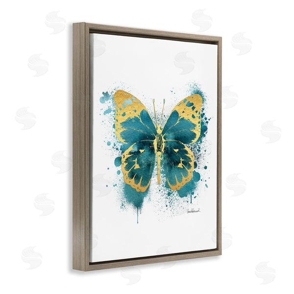 Stupell Industries Amanda Greenwood | Butterfly Abstract Blue Watercolor Painting