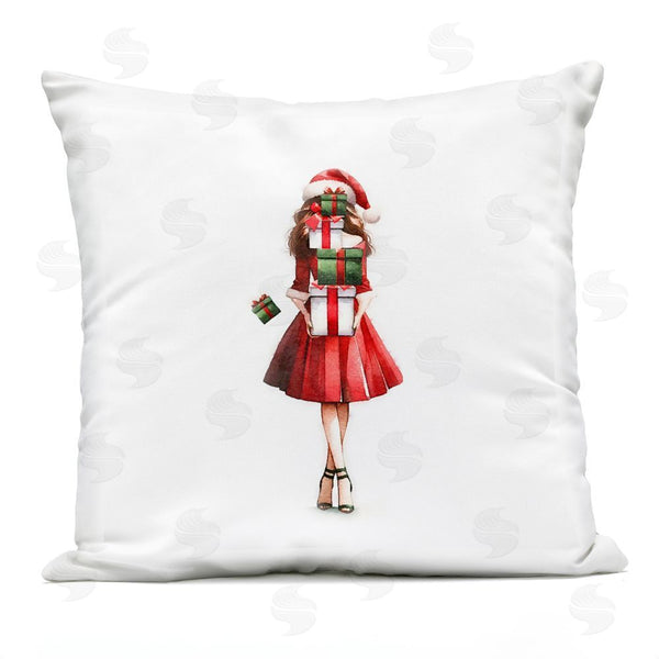 Stupell Industries Amanda Greenwood | Carrying Christmas Fun Printed Throw Pillow