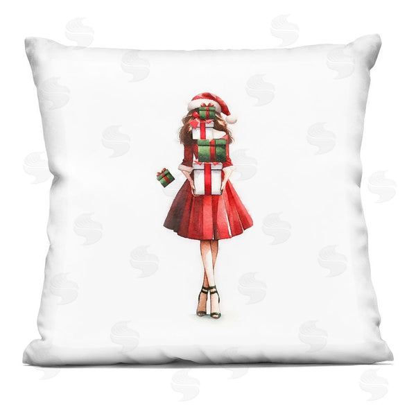 stupell industries Amanda Greenwood | Carrying Christmas Fun Printed Throw Pillow