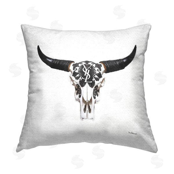 Stupell Industries Amanda Greenwood | Chic Brand Cattle Skull Printed Throw Pillow