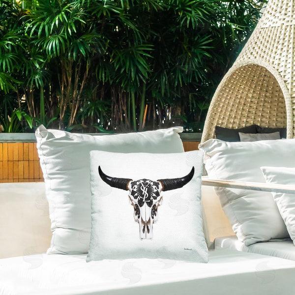 Stupell Industries Amanda Greenwood | Chic Brand Cattle Skull Printed Throw Pillow