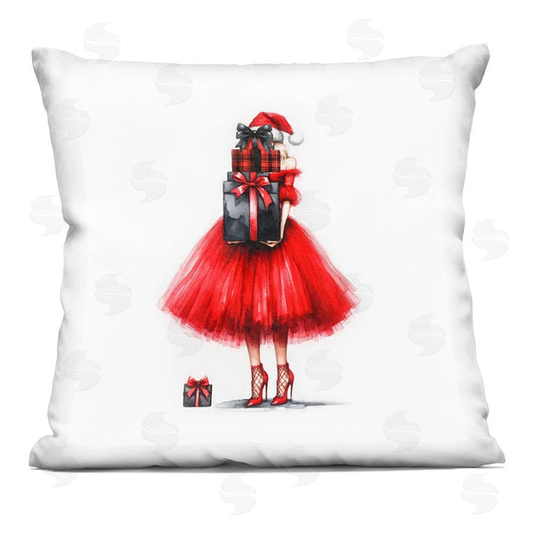 stupell industries Amanda Greenwood | Chic Christmas Gal Printed Throw Pillow