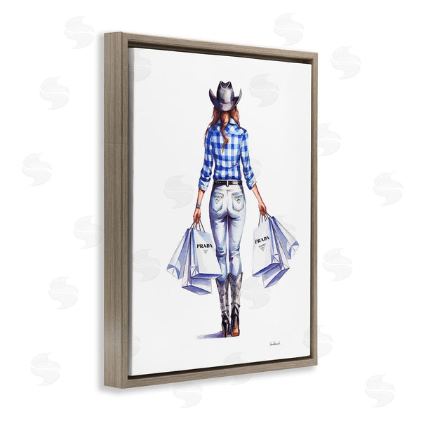 Stupell Industries Amanda Greenwood | Chic Cowgirl & Shopping Bags
