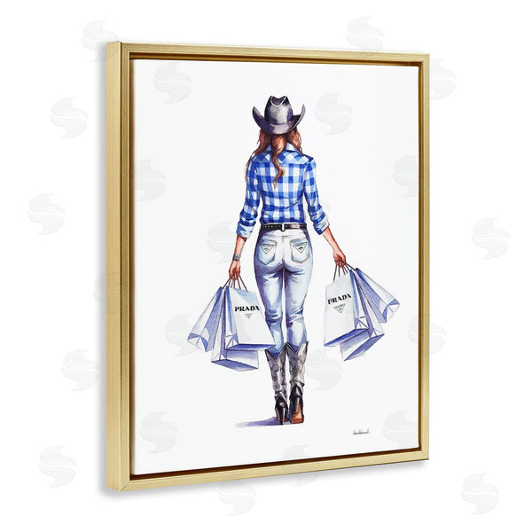 Stupell Industries Amanda Greenwood | Chic Cowgirl & Shopping Bags