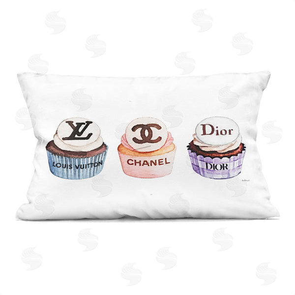 stupell industries Amanda Greenwood | Chic Fashion Cupcake Trio Printed Throw Pillow