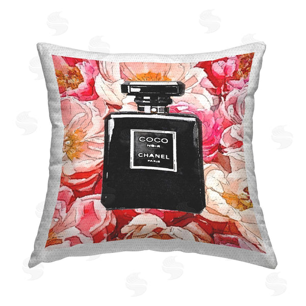 Stupell Industries Amanda Greenwood | Chic Fashion Perfume Flowers Printed Throw Pillow