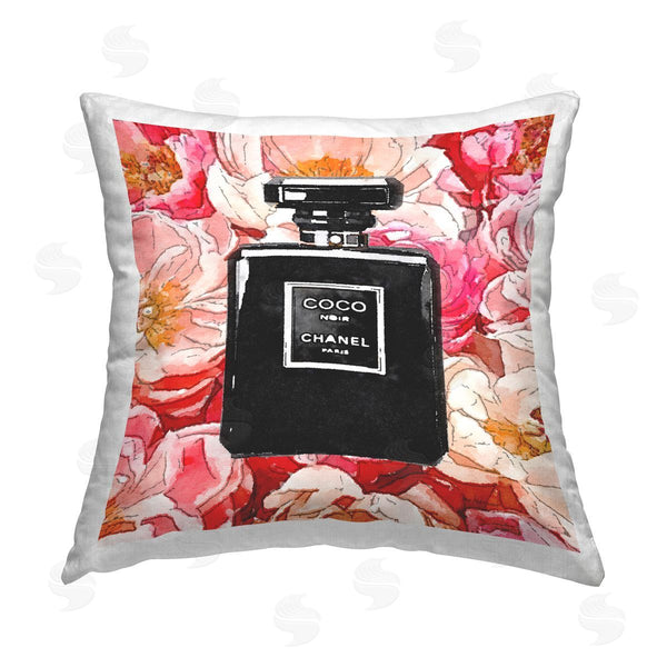 stupell industries Amanda Greenwood | Chic Fashion Perfume Flowers Printed Throw Pillow