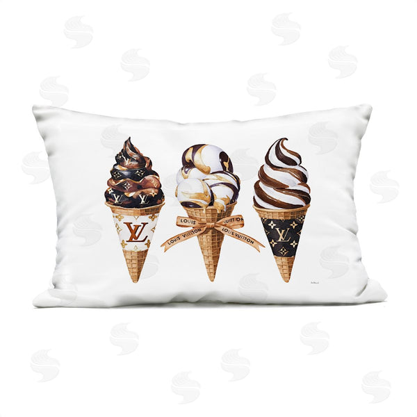Stupell Industries Amanda Greenwood | Chocolate Glam Ice Cream Cones Printed Throw Pillow